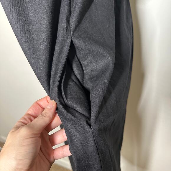 NWT Universal Standard Black Sarah Dress Linen Midi Oversized Relaxed Fit XS - Picture 6 of 11
